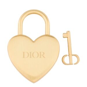 NEW Christian Dior Heart Padlock & Key Set